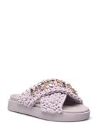 Woven St S Platta Sandaler Purple Inuikii