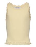 Rkbeatha Sl Top W/ Lace Tops T-shirts Sleeveless Yellow Rosemunde Kids