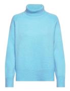 Sweater With High Neck Tops Knitwear Turtleneck Blue Coster Copenhagen