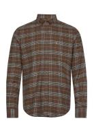 Morris Flannel Big Check Shirt Brun