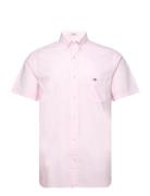 Reg Poplin Ss Shirt Tops Shirts Short-sleeved Pink GANT