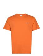 Reg Shield Ss T-Shirt Tops T-shirts Short-sleeved Orange GANT
