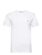 Slim Shield Ss T-Shirt Tops T-shirts Short-sleeved White GANT