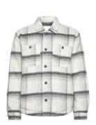 Lindbergh Padded Checked Overshirt Vit