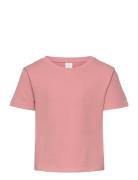 Top Rosie Basic Tops T-shirts Short-sleeved Pink Lindex