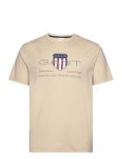 Reg Archive Shield Ss T-Shirt Tops T-shirts Short-sleeved Beige GANT