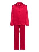 Pajama Satin Pyjamas Set Red Lindex