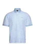 Palesstripe Tops Polos Short-sleeved Blue BOSS