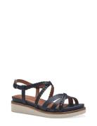 Women Sandals Platta Sandaler Navy Tamaris