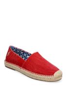 Cevio Washed Canvas Espadrille Espadriller Skor Red Polo Ralph Lauren