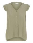 Karonna Sleeveless Shirt Tops T-shirts & Tops Sleeveless Khaki Green K...