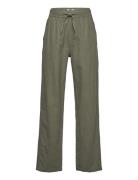 Lindex Trousers Linen Blend Grön