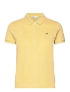 GANT Slim Sheild Cap Sleeve Pique Polo Gul