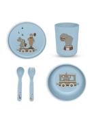 Marius Pla Dinner Set 5-Pack Home Meal Time Dinner Sets Blue Nuuroo