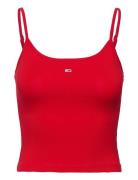 Tjw Crp Essential Strap Top Tops T-shirts & Tops Sleeveless Red Tommy ...