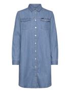 Shirt Dress Kort Klänning Blue Lee Jeans