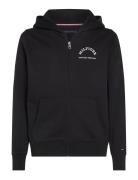 Roundall Hooded Zip Through Tops Sweat-shirts & Hoodies Hoodies Black ...