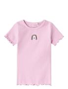 Nmfkatte Ss Xsl Top Tops T-shirts Short-sleeved Pink Name It