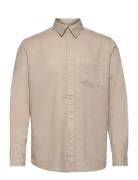 Slhregpastel-Linen Shirt Ls W Tops Shirts Casual Beige Selected Homme