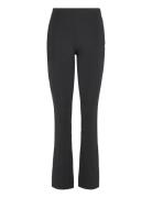 Technical Knit Slim Flare Pant Bottoms Trousers Slim Fit Trousers Blac...