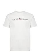Printed Graphic Ss T-Shirt Tops T-shirts Short-sleeved White GANT