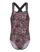 Swimsuit W Elastic Straps, Aop Baddräkt Badkläder Multi/patterned Colo...