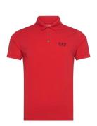 Jerseywear Tops Polos Short-sleeved Red EA7