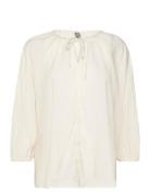 Cujustina Blouse Tops Blouses Long-sleeved Cream Culture