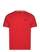 T-Shirt Tops T-shirts Short-sleeved Red EA7
