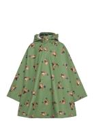 Raincape - Aop Outerwear Rainwear Jackets Green CeLaVi