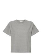 Barbara Ss Sweat Gots Tops T-shirts & Tops Short-sleeved Grey Basic Ap...