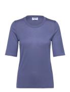 Elena Tee Designers T-shirts & Tops Short-sleeved Blue Filippa K