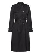 Lauren Ralph Lauren Belted Double-Breasted Trench Coat Svart