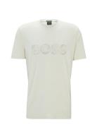 Tee Jagged 1 Tops T-shirts Short-sleeved Beige BOSS