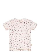 T-Shirt S/S Printed Tops T-shirts Short-sleeved Cream Petit Piao