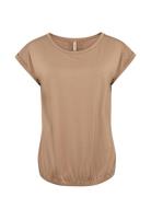 Sc-Marica Tops T-shirts & Tops Short-sleeved Brown Soyaconcept