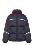 Global Stripe Padded Jacket Fodrad Jacka Navy Tommy Hilfiger