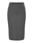 Onlemma Slit Skirt Jrs Noos Knälång Kjol Grey ONLY