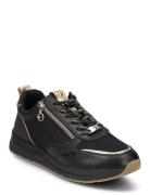 Women Lace-Up Låga Sneakers Black Tamaris