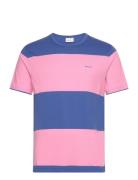Bar Stripe Ss T-Shirt Tops T-shirts Short-sleeved Pink GANT