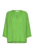 Hikmapw Bl Tops Blouses Long-sleeved Green Part Two