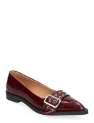 Saso Low Ballerinaskor Ballerinas Burgundy Pavement