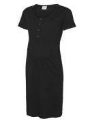 Mlmira Solid Jrs Nightgown 2F A. E. Noos Nattlinne Black Mamalicious