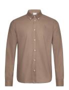 Konrad Oxford Shirt - Seasonal Tops Shirts Casual Brown Les Deux