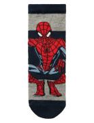 Nmmjumio Spiderman 1P Sock Mar Sockor Strumpor Grey Name It