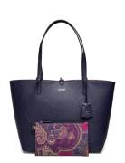 Lauren Ralph Lauren Faux-Leather Large Reversible Tote Bag Multi/patte...