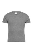 Top Rosie Basic Grey Melange Tops T-shirts Short-sleeved Grey Lindex