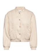 Mango Buttons Linen-Blend Jacket Beige