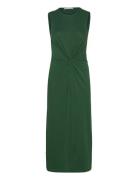 Midi-Dress With Draped Detail Knälång Klänning Green Mango