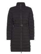 Belted Quilted Mockneck Coat Fodrad Rock Black Lauren Ralph Lauren